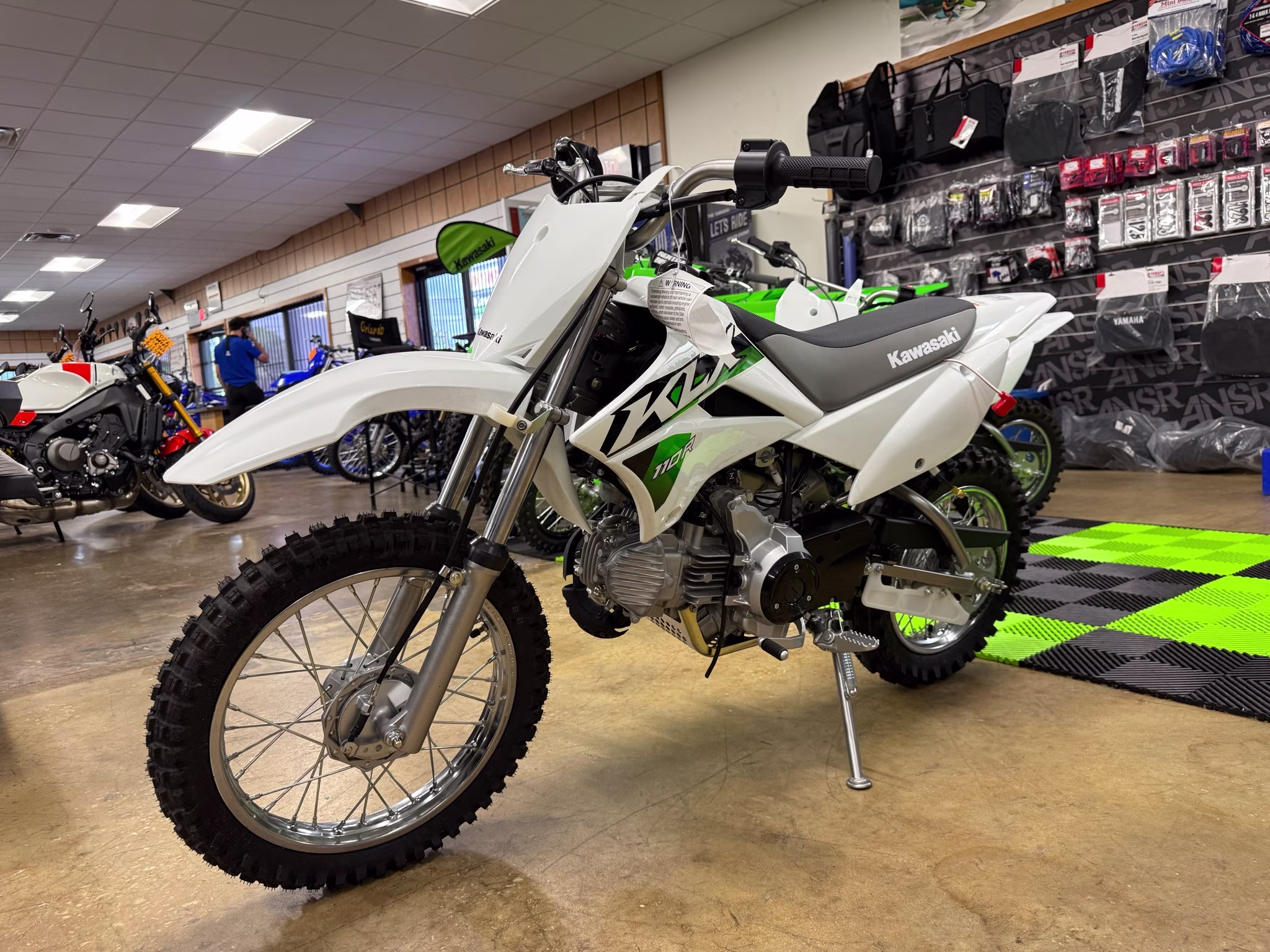 2026 Bright White Kawasaki KLX110R Motorcycle