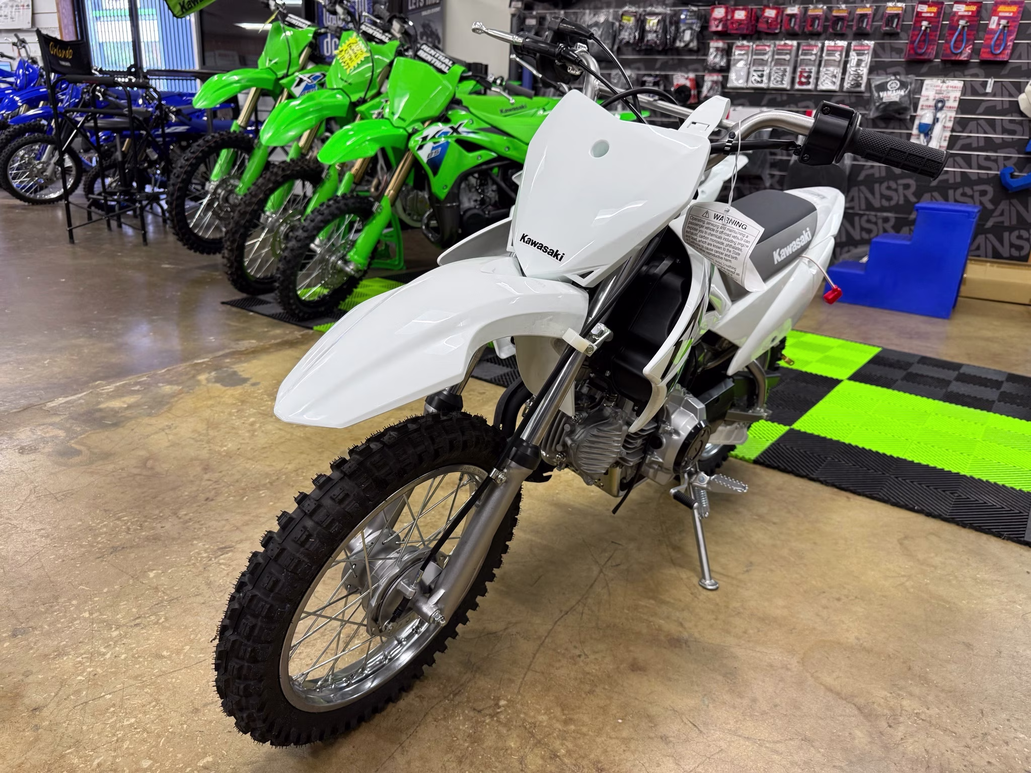 2026 Bright White Kawasaki KLX110R Motorcycle