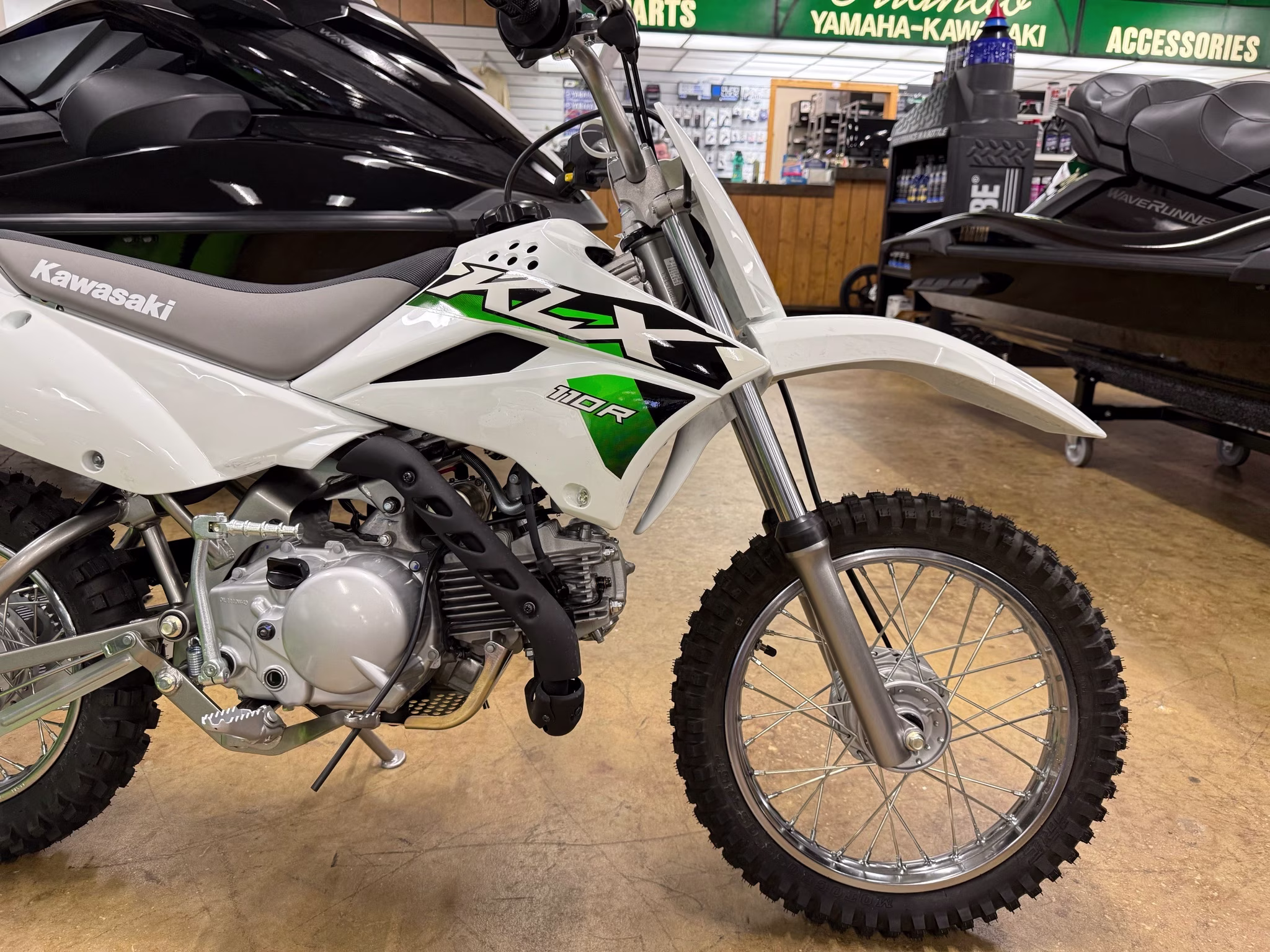 2026 Bright White Kawasaki KLX110R Motorcycle