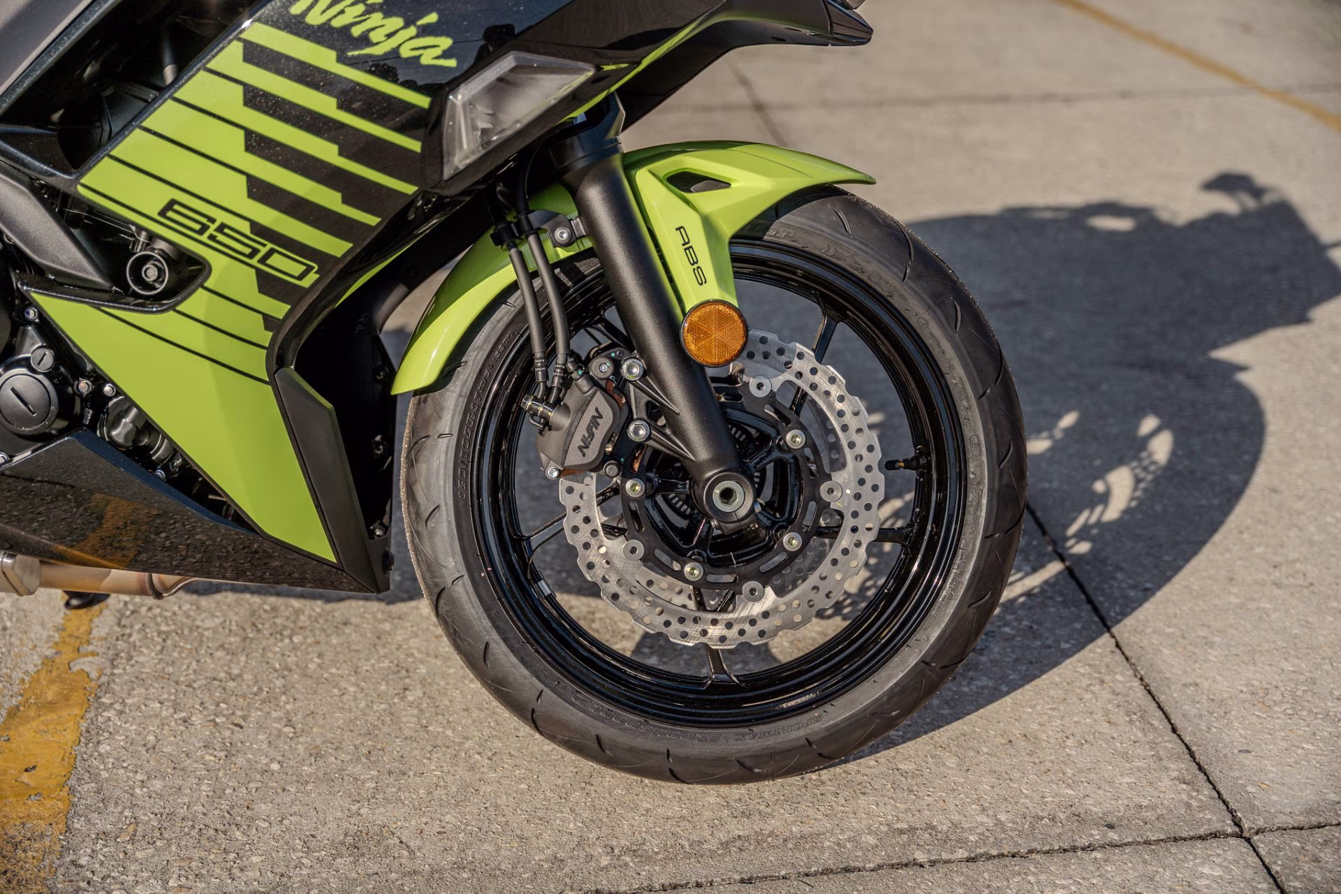 2026 Metallic Yellowish Green / Metallic Spark Black Kawasaki Ninja 650 ABS Motorcycle