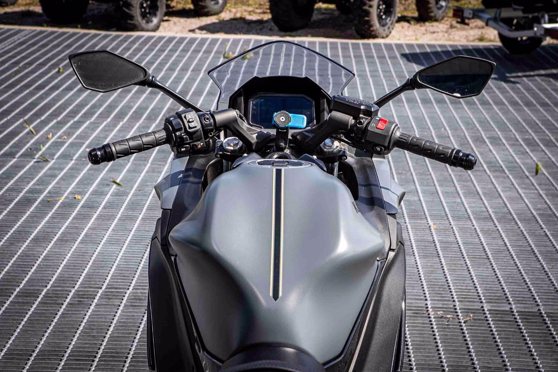 2024 Metallic Matte Covert Green / Metallic Spark Black / Pearl Sand Khaki Kawasaki Ninja 650 Motorcycle