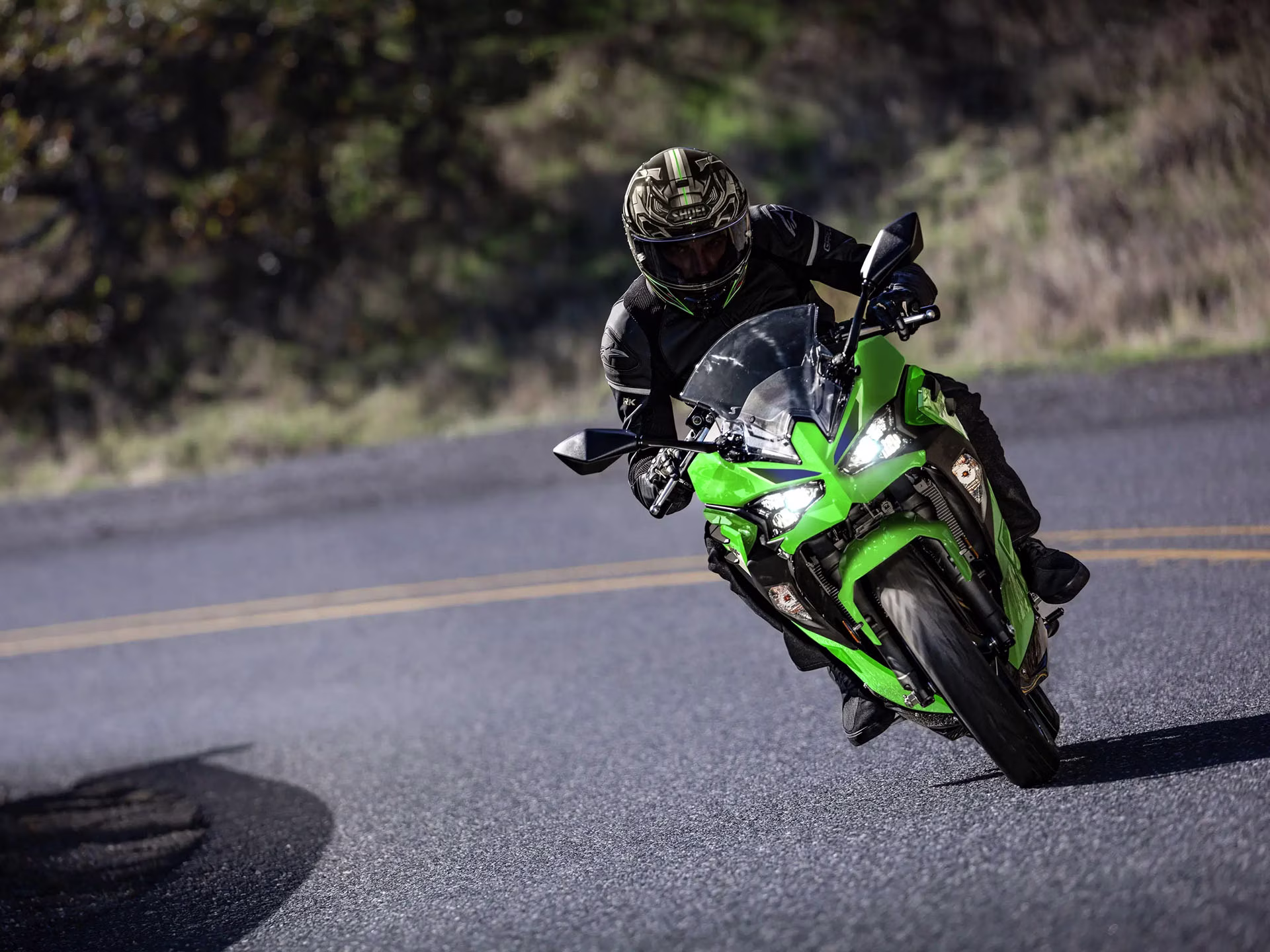 2026 Lime Green Kawasaki Ninja 500 Motorcycle