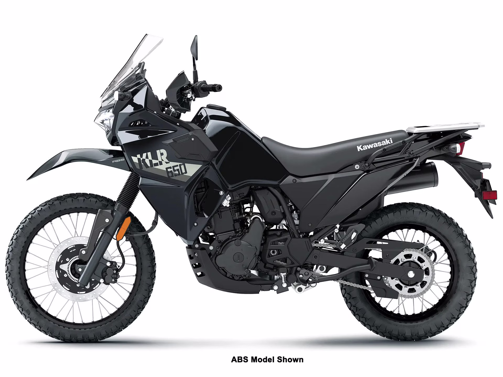 2026 Metallic Spark Black Kawasaki KLR650 Motorcycle
