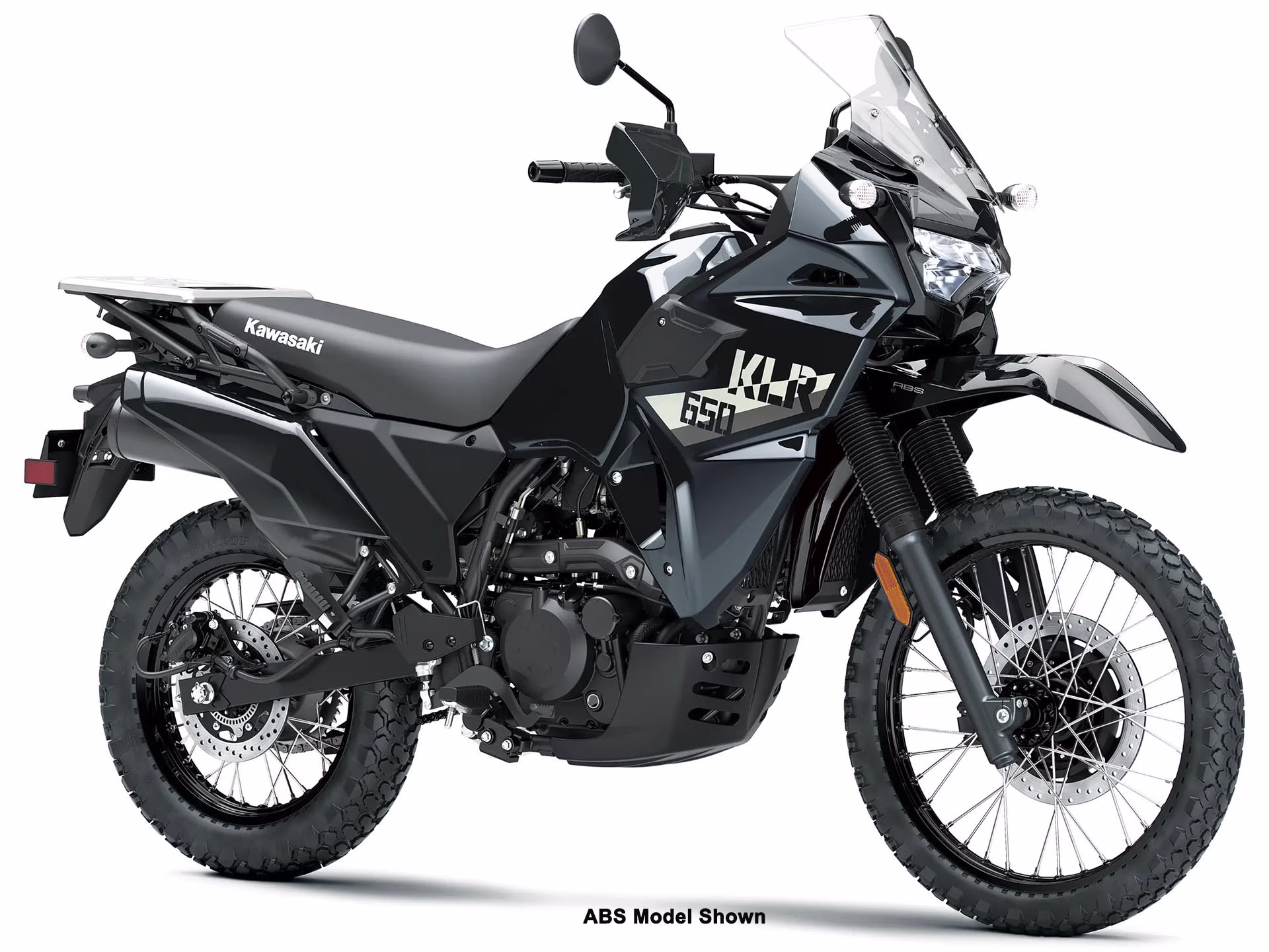 2026 Metallic Spark Black Kawasaki KLR650 Motorcycle