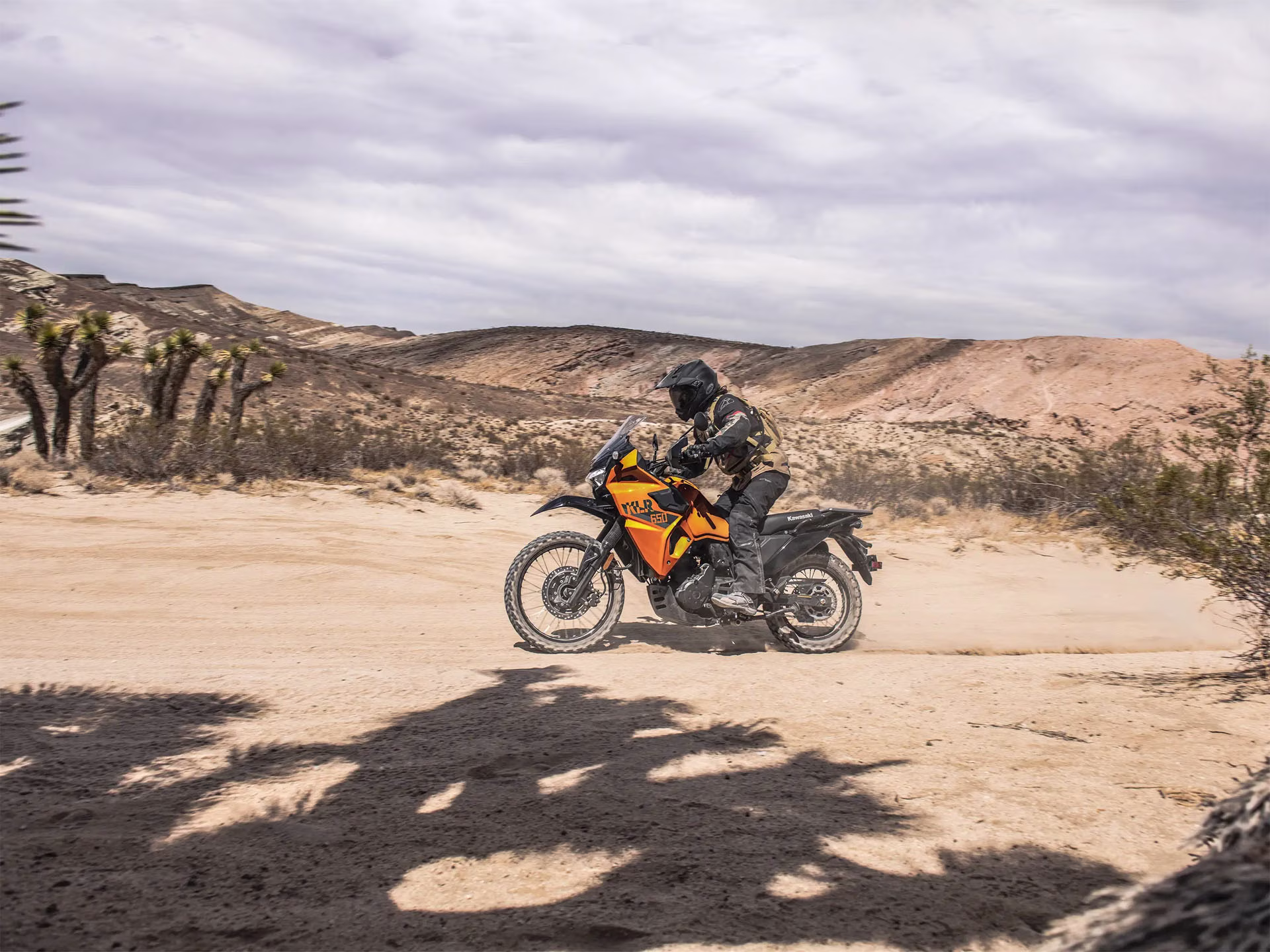 2026 Metallic Spark Black Kawasaki KLR650 Motorcycle