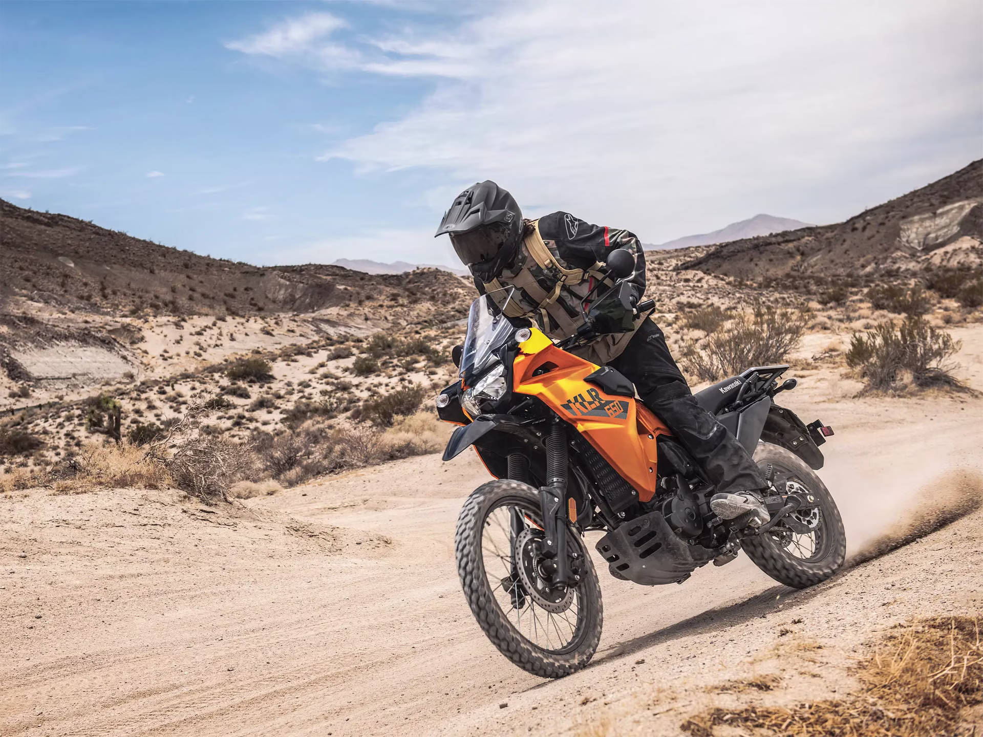 2026 Metallic Spark Black Kawasaki KLR650 Motorcycle