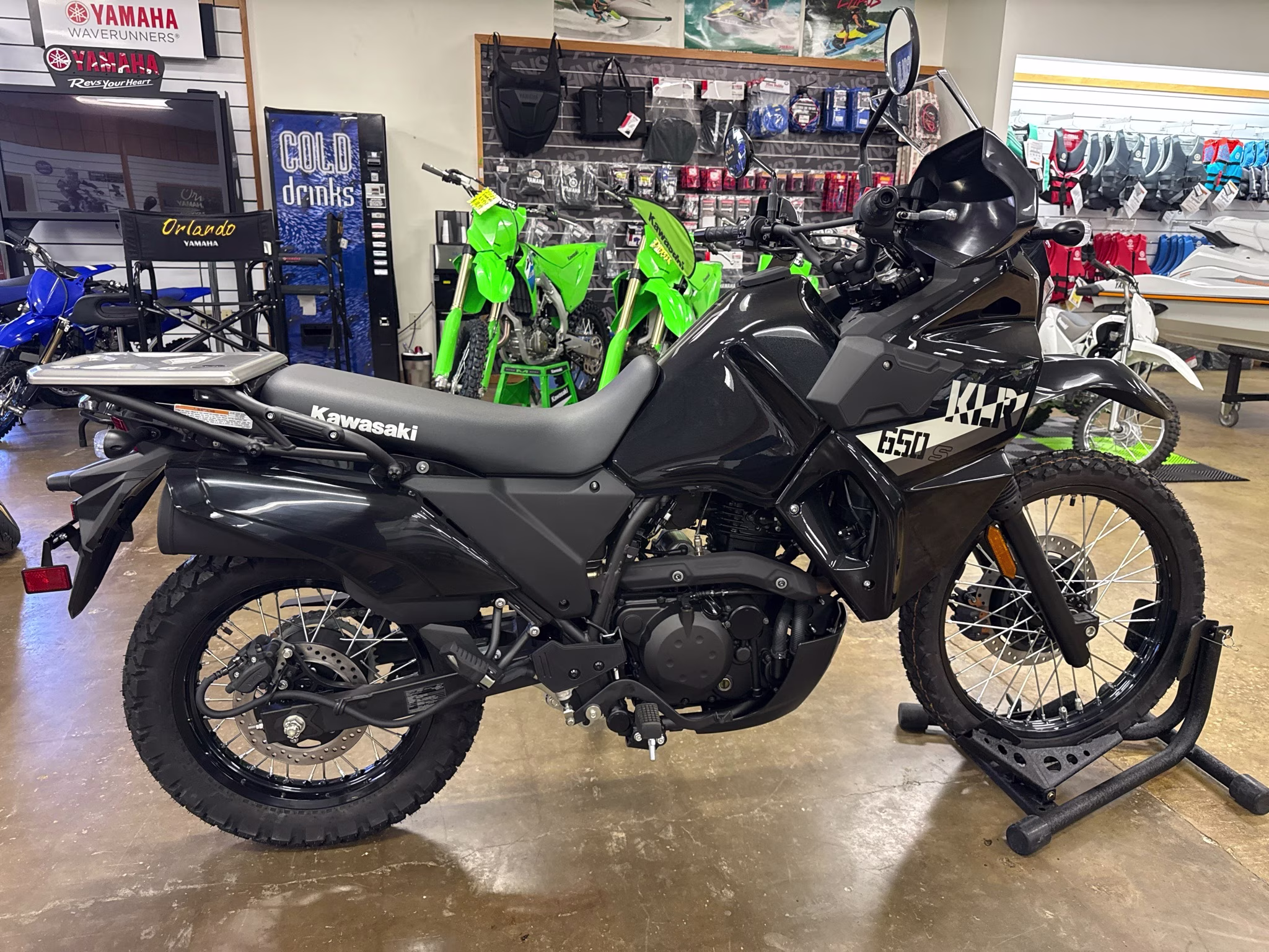 2026 Metallic Spark Black Kawasaki KLR650 S Motorcycle