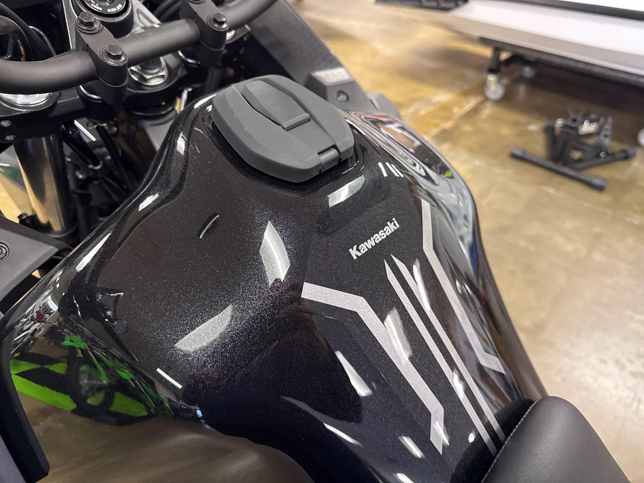 2026 Metallic Spark Black Kawasaki KLR650 S Motorcycle