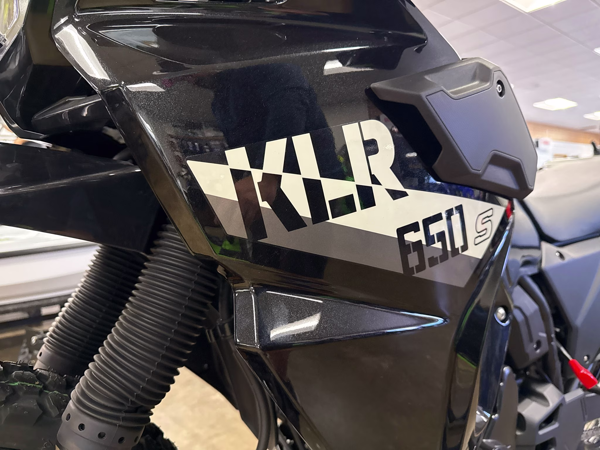 2026 Metallic Spark Black Kawasaki KLR650 S Motorcycle