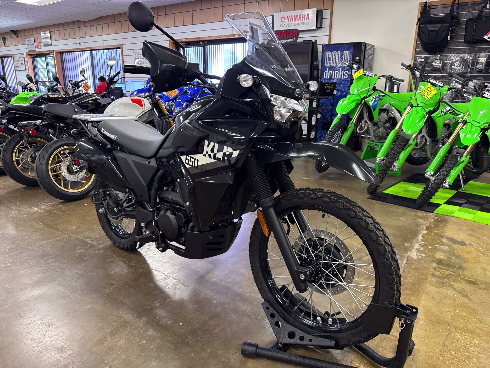2026 Metallic Spark Black Kawasaki KLR650 S Motorcycle