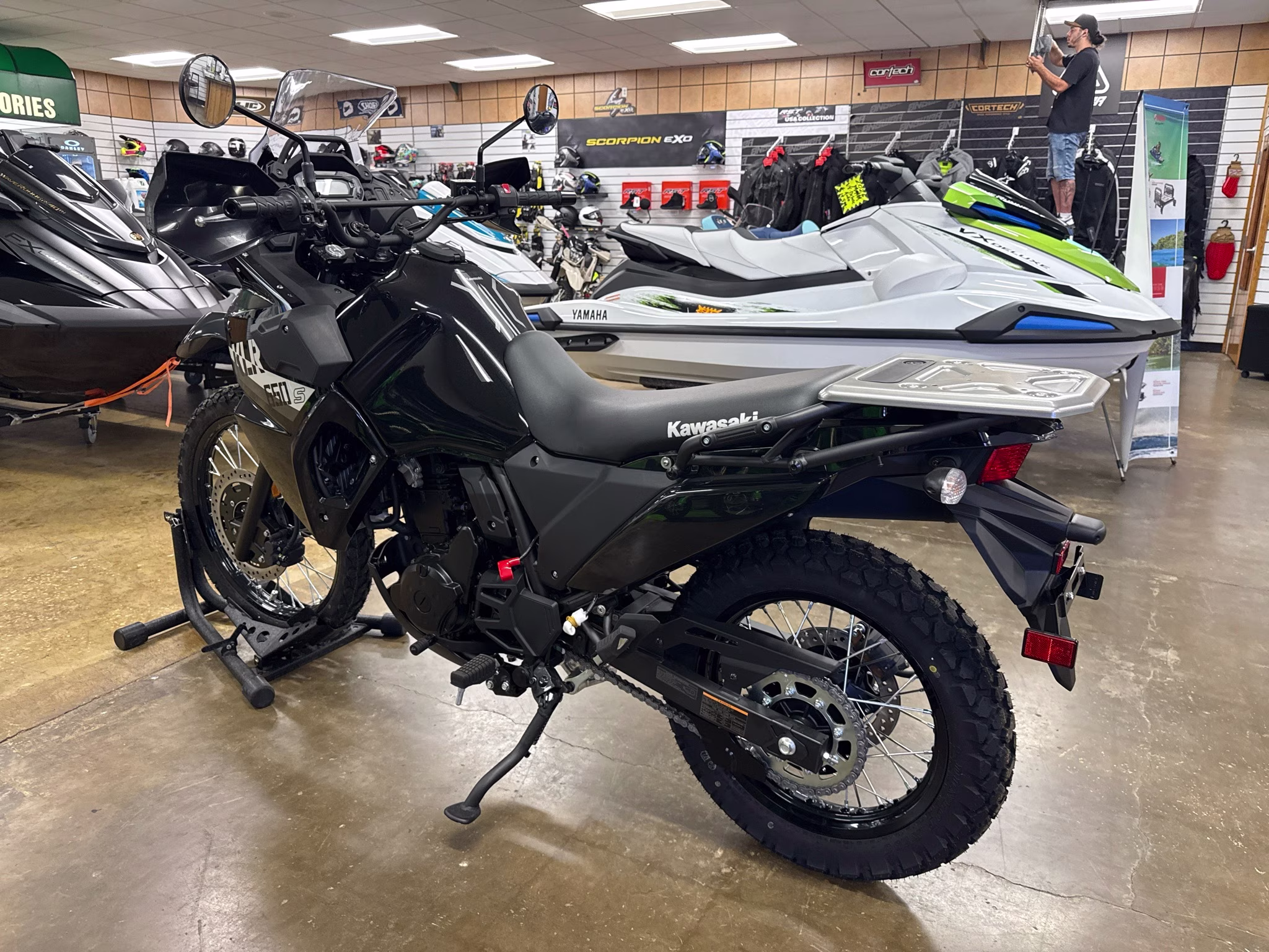 2026 Metallic Spark Black Kawasaki KLR650 S Motorcycle