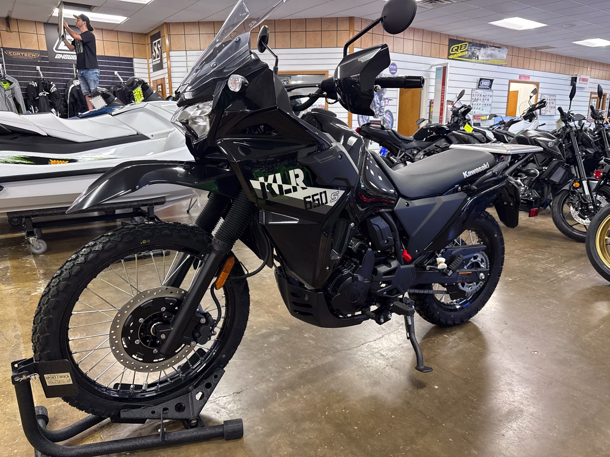 2026 Metallic Spark Black Kawasaki KLR650 S Motorcycle