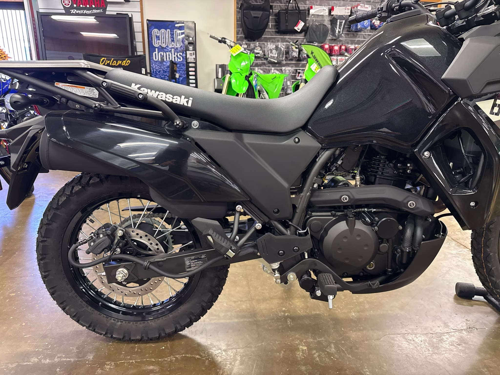 2026 Metallic Spark Black Kawasaki KLR650 S Motorcycle