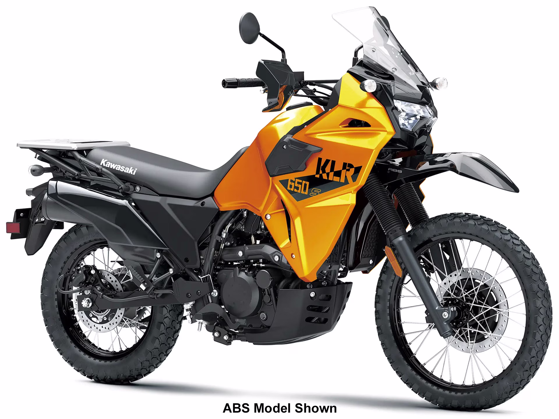 2026 Pearl Solar Yellow Kawasaki KLR650 S Motorcycle