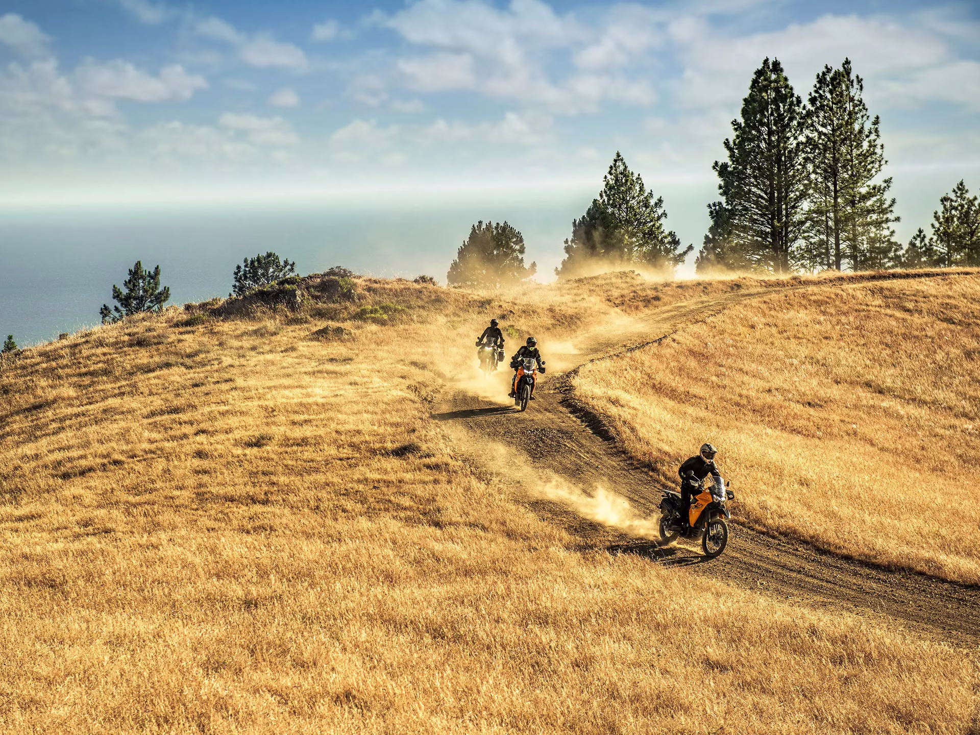 2026 Pearl Solar Yellow Kawasaki KLR650 S Motorcycle