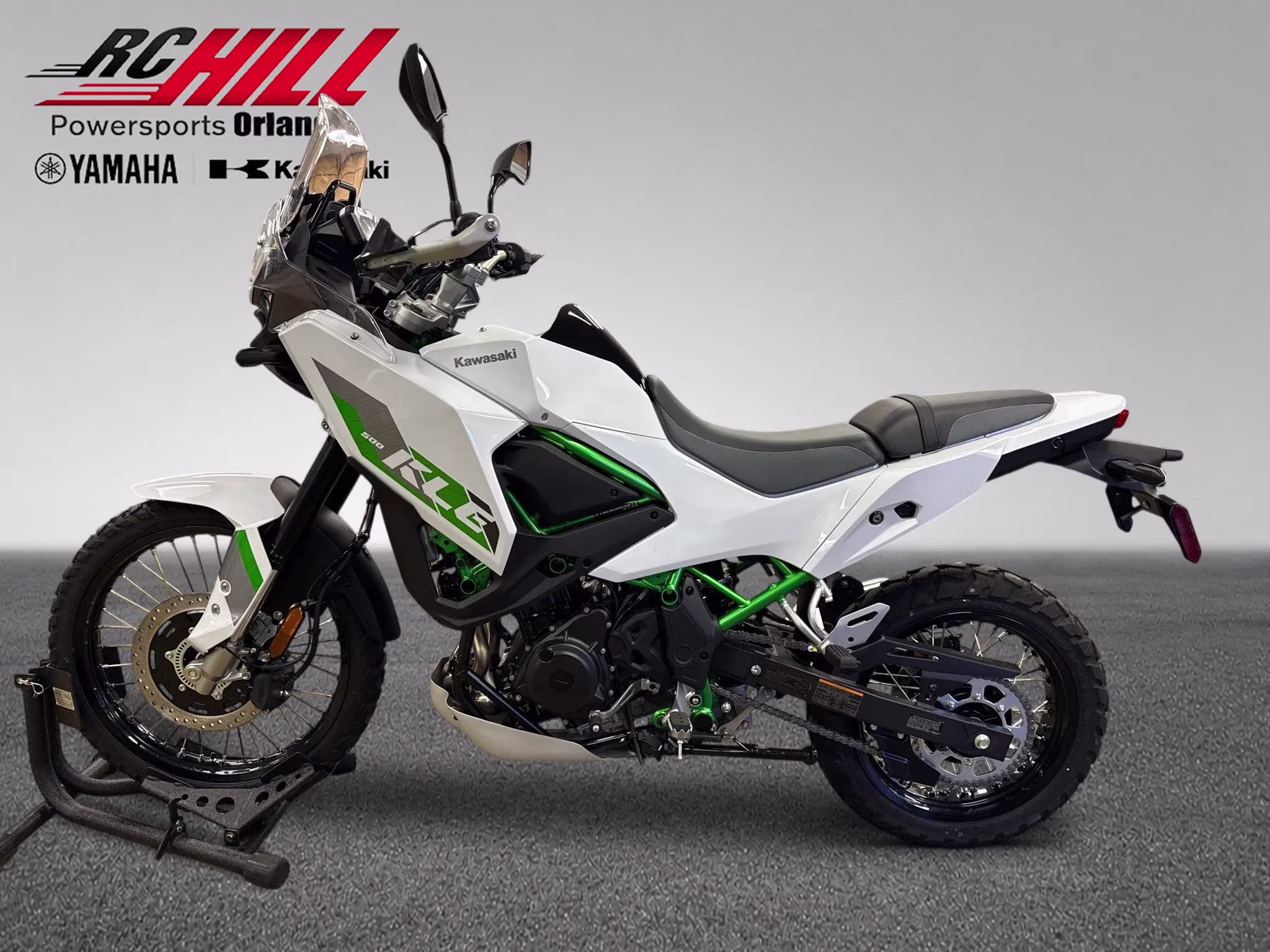 2026 White Kawasaki KLE 500 ABS SE Motorcycle