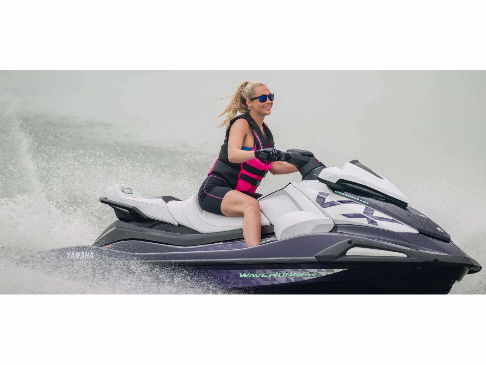 2026 Nightshade / White Yamaha VX Cruiser HO with Audio Standard Personal Watercraft