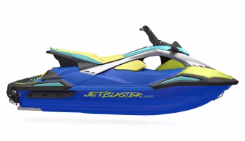 2026 Azure Blue / Lunar Yellow Yamaha JetBlaster PRO 3-Up Personal Watercraft
