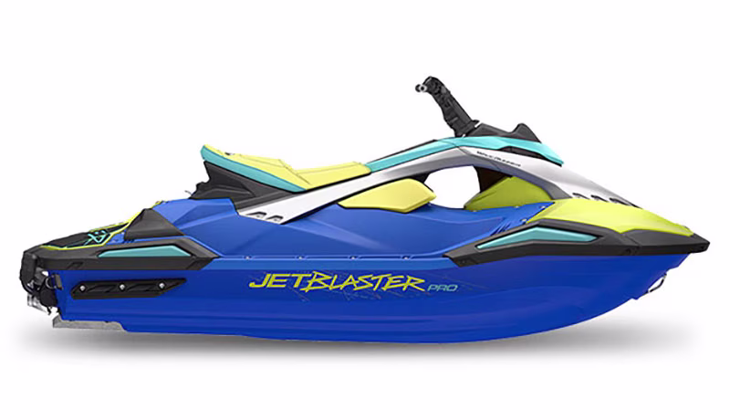 2026 Azure Blue / Lunar Yellow Yamaha JetBlaster PRO 2-Up Personal Watercraft