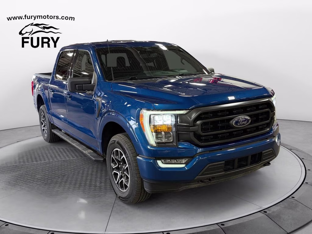 2023 Blue Metallic Ford F-150 XLT Sport w/Class IV Trailer Hitch 4X4 Truck