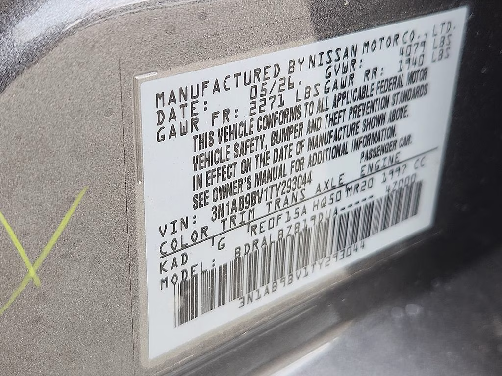 2026 Gun Metallic Nissan Sentra S FWD Sedan