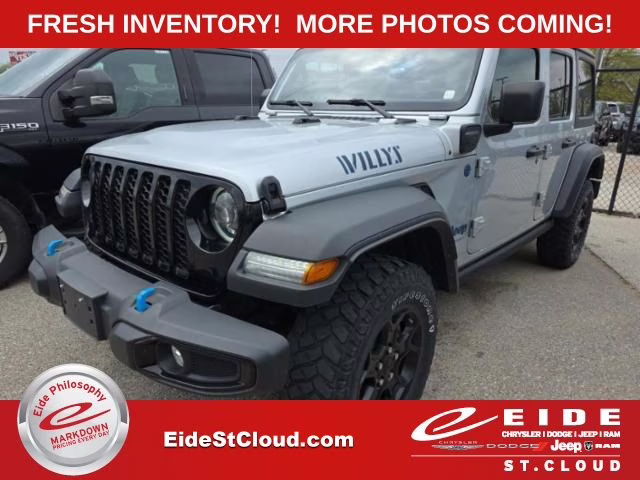 2023 Silver Zynith Clearcoat Jeep Wrangler Base 4xe 4X4 SUV