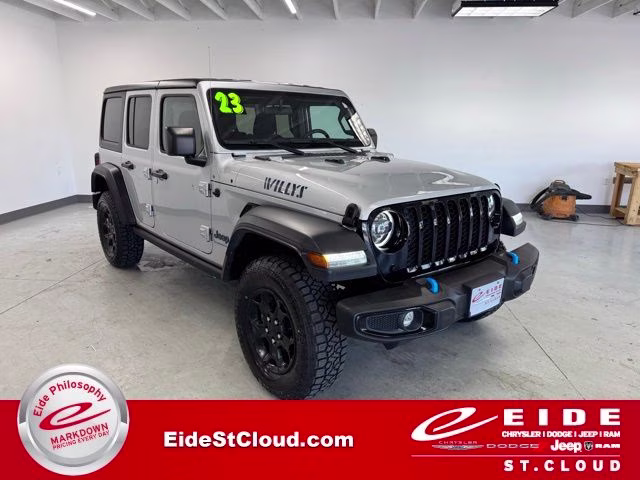 2023 Silver Zynith Clearcoat Jeep Wrangler Base 4xe 4X4 SUV