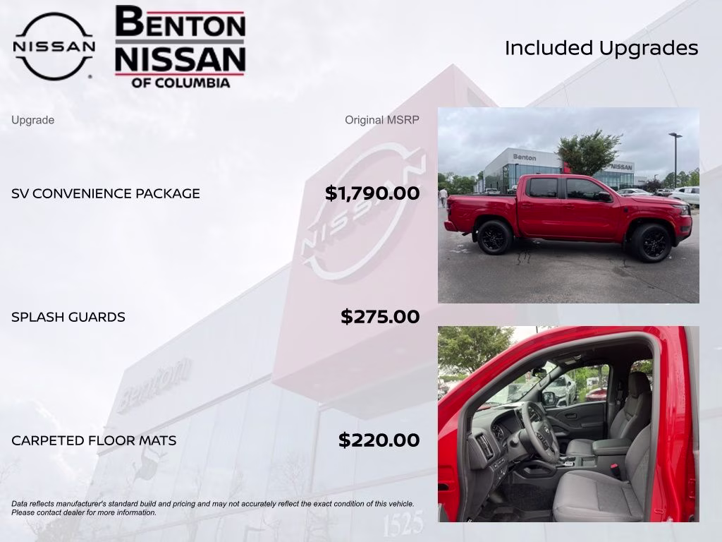2026 Red Alert Nissan Frontier SV 4X4 Truck
