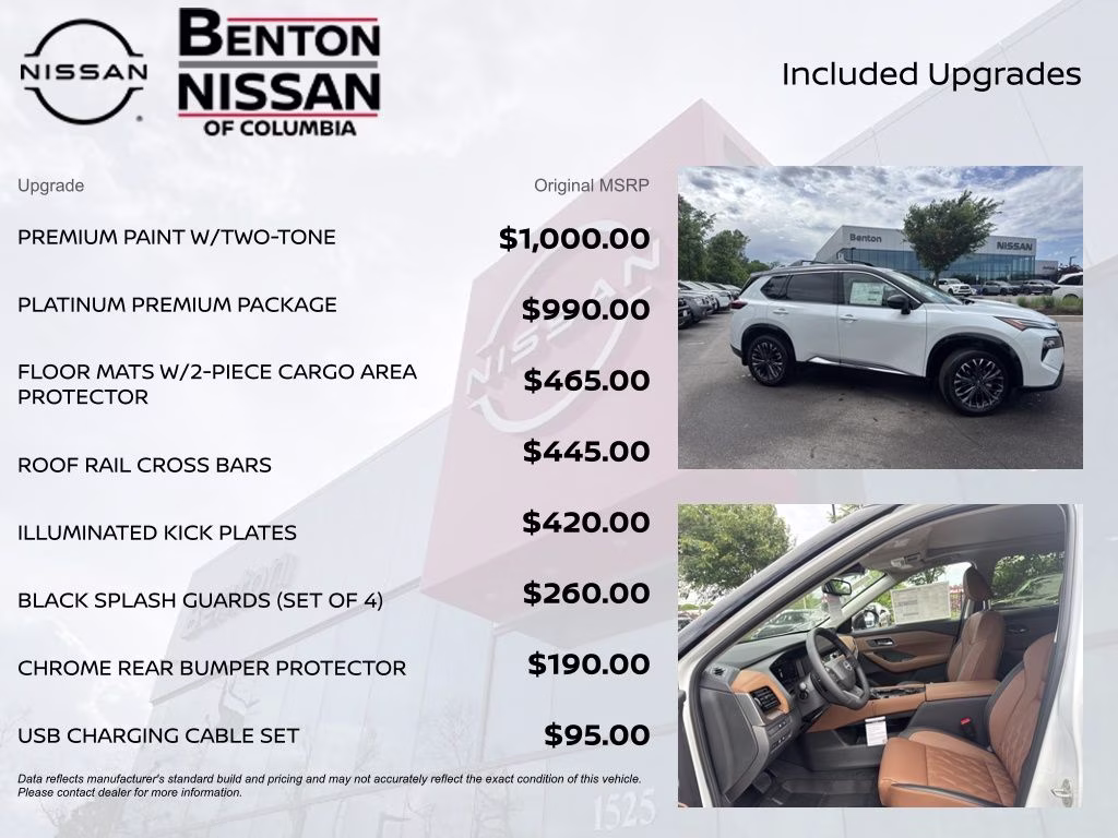 2026 Everest White Pearl/Super Black Nissan Rogue Platinum AWD SUV