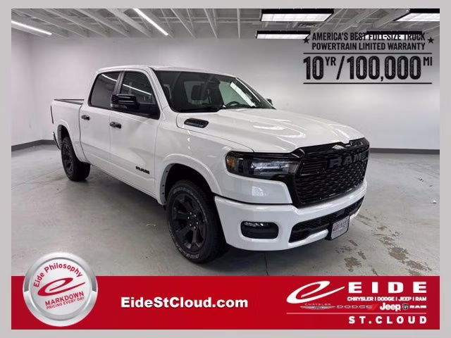 2026 Bright White Clearcoat Ram 1500 Big Horn Night Edition 4X4 Truck