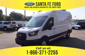 2020 White Ford Transit Cargo Van 148 WB High Roof Cargo RWD Van