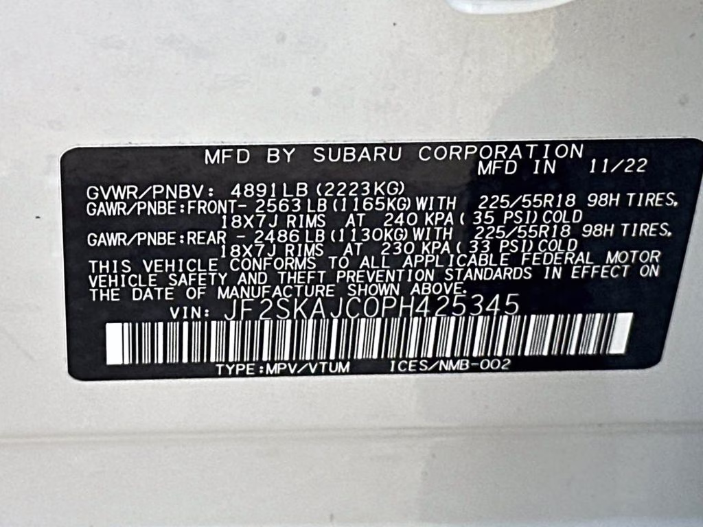 2023 Crystal White Pearl Subaru Forester Sport AWD SUV