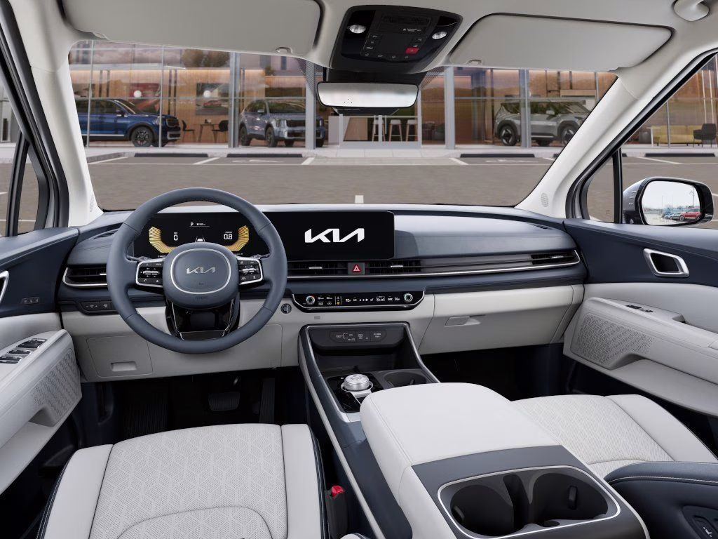 2026 Snow White Pearl Kia Carnival Hybrid EX FWD Van