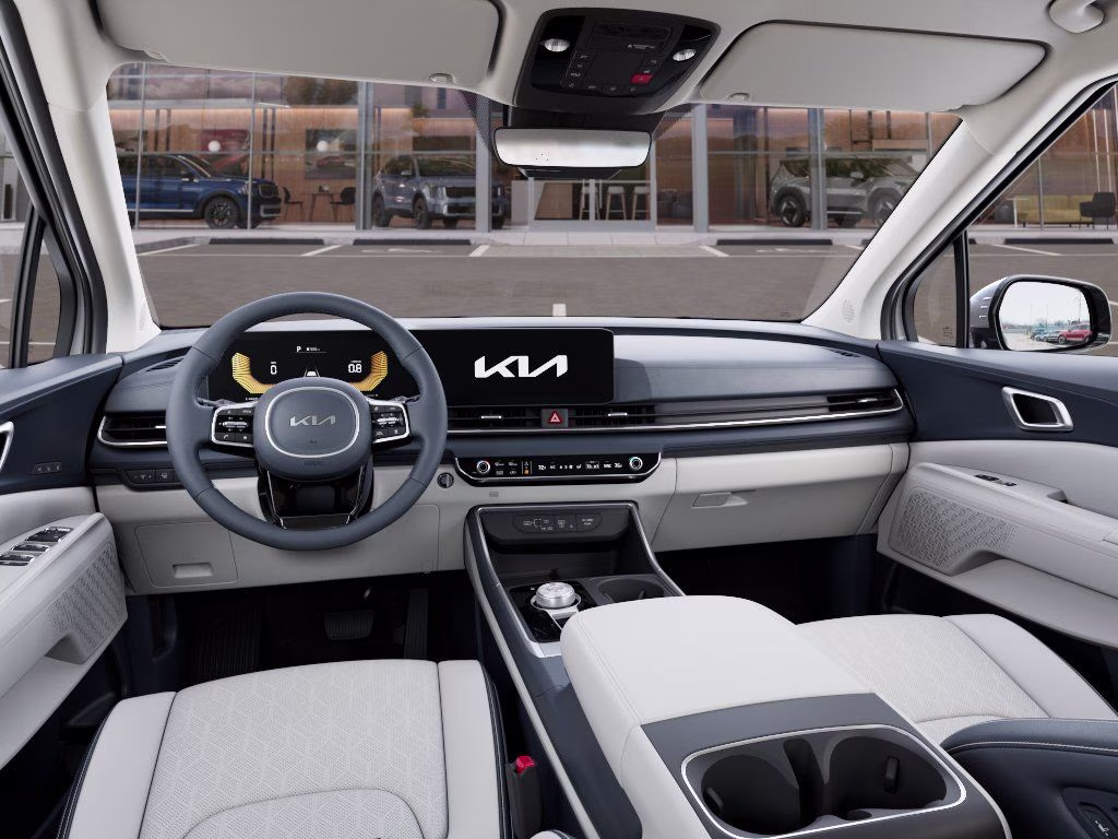 2026 Snow White Pearl Kia Carnival Hybrid EX FWD Van