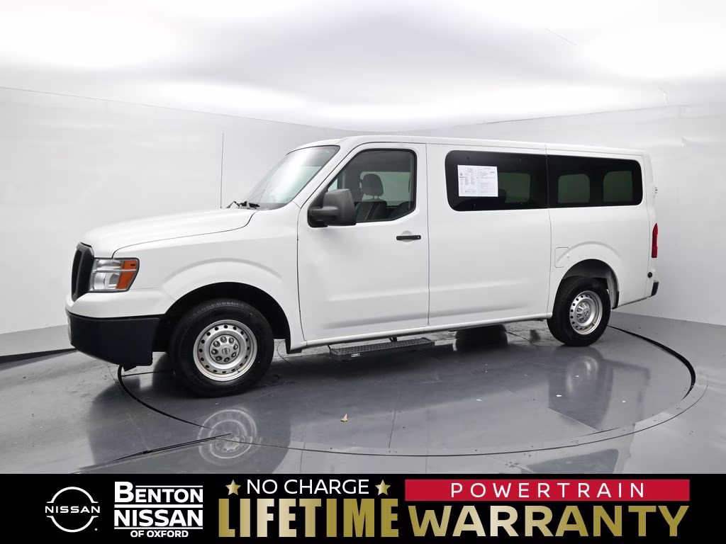 2018 Glacier White Nissan NV Passenger S RWD Van