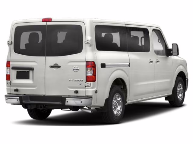 2018 Glacier White Nissan NV Passenger S RWD Van