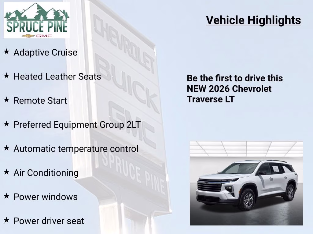 2026 Summit White Chevrolet Traverse LT AWD SUV