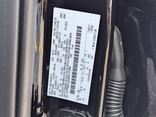 2025 Black Metallic Ford F-150 XLT 4X4 Truck
