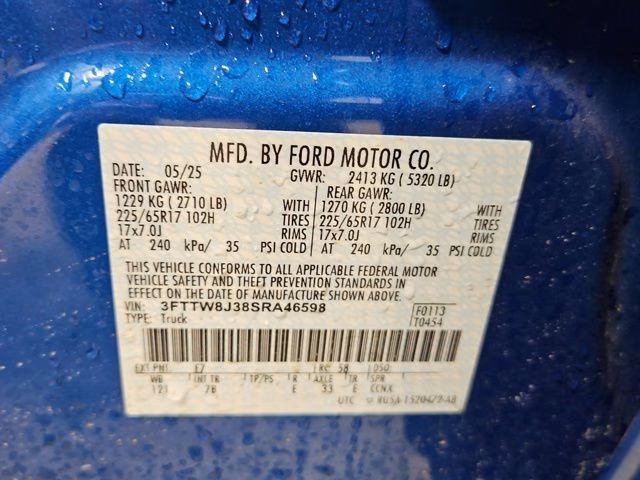 2025 Velocity Blue Ford Maverick XLT AWD Truck