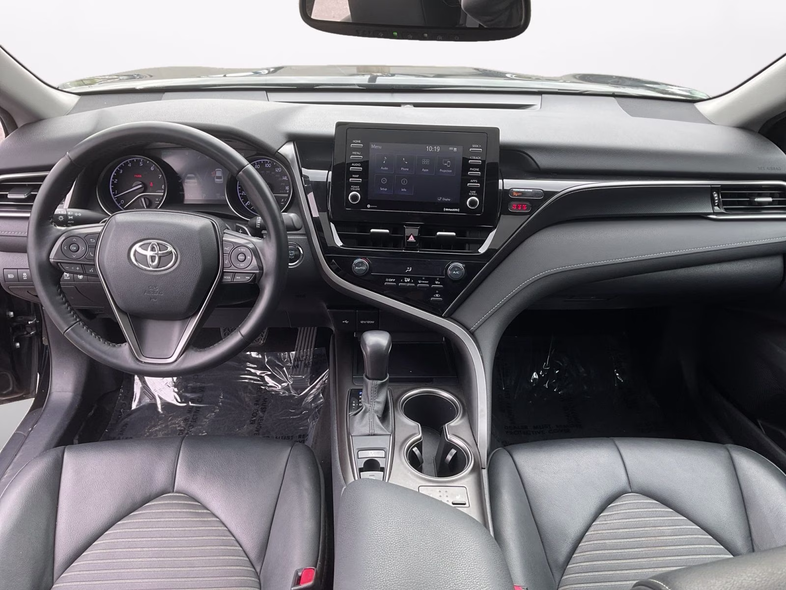 2021 Midnight Black Metallic Toyota Camry SE AWD Sedan