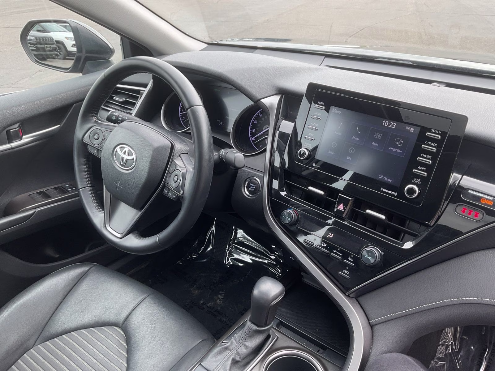 2021 Midnight Black Metallic Toyota Camry SE AWD Sedan
