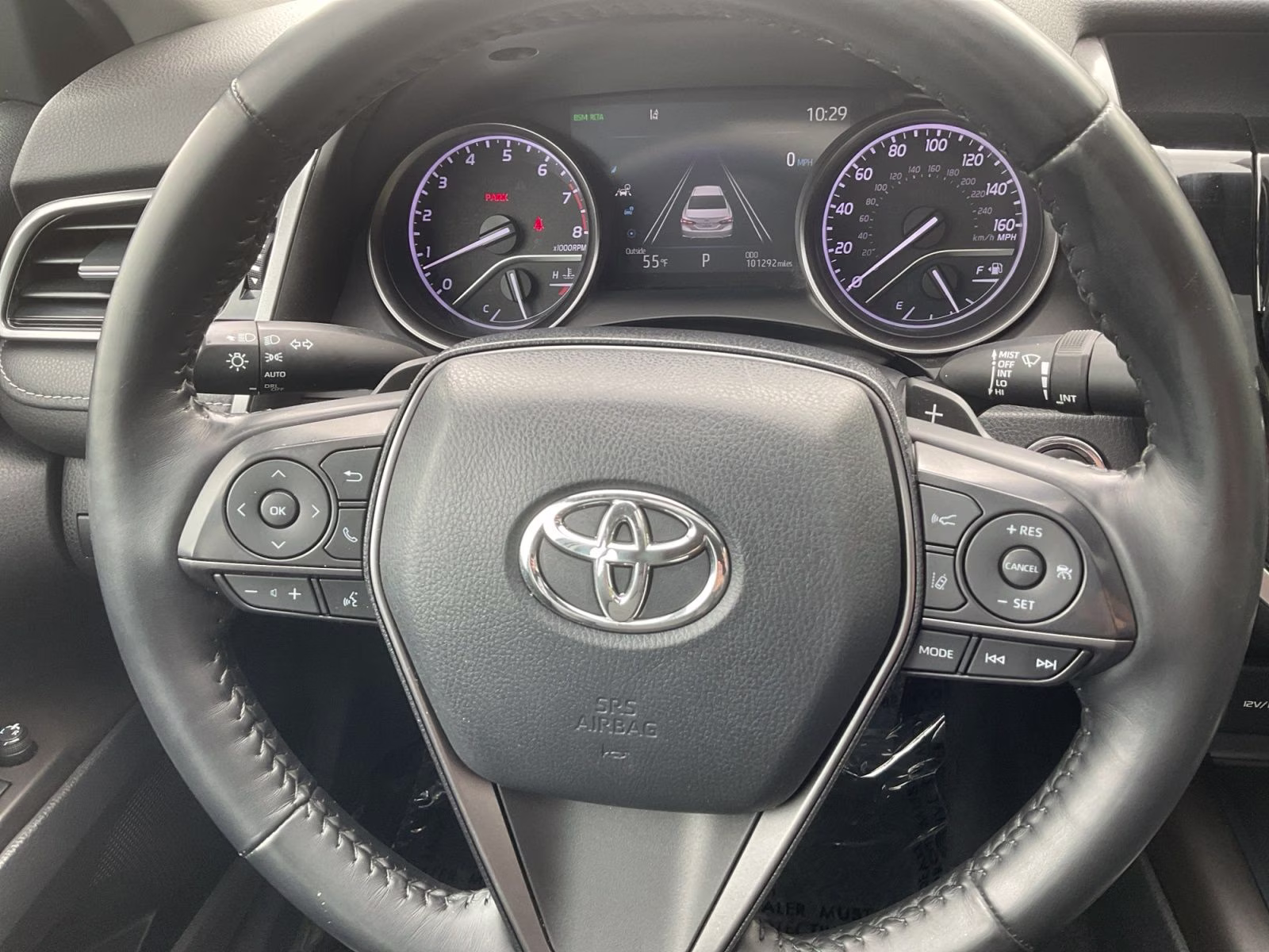 2021 Midnight Black Metallic Toyota Camry SE AWD Sedan