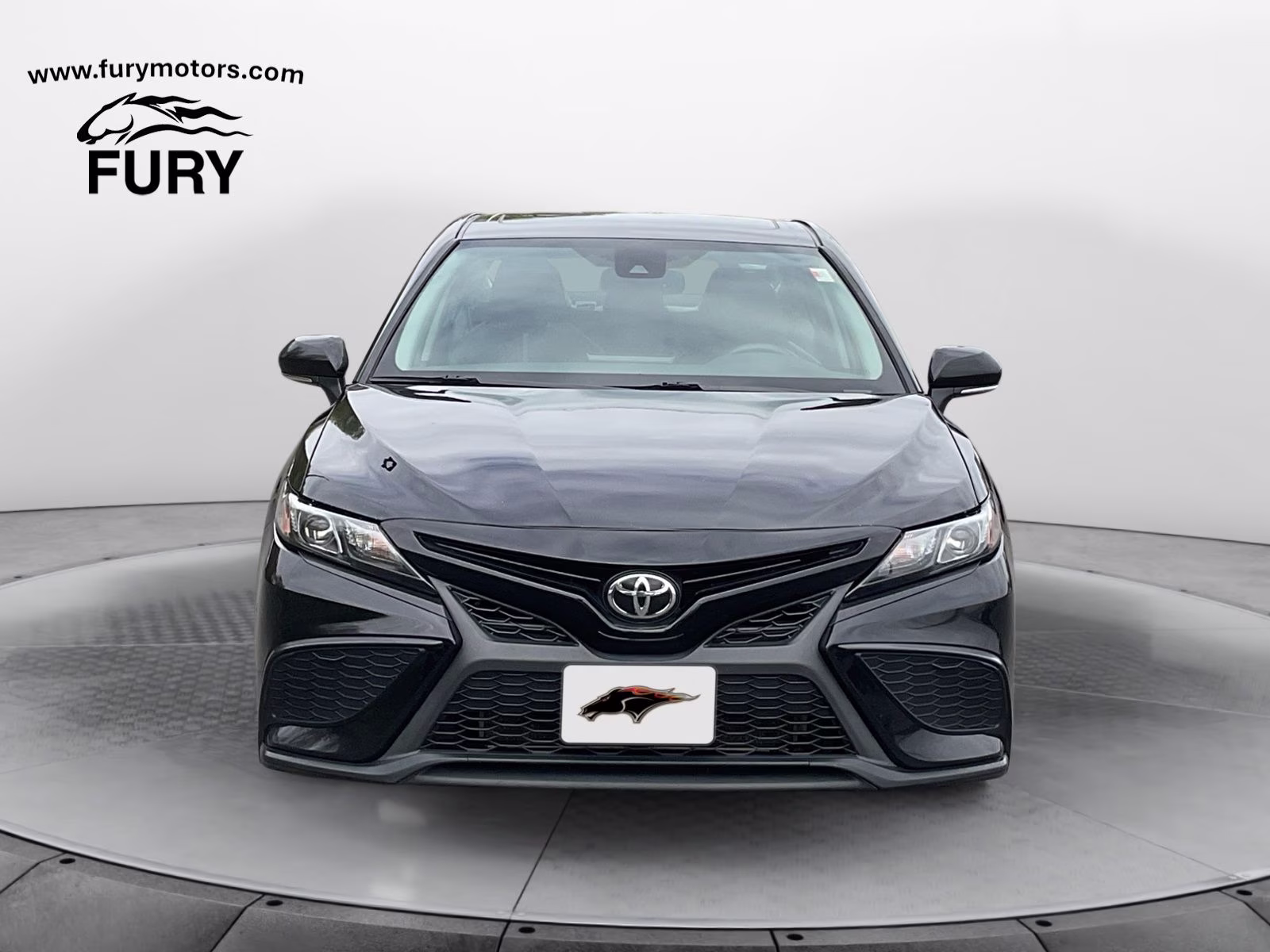 2021 Midnight Black Metallic Toyota Camry SE AWD Sedan