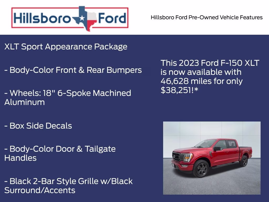 2023 Hot Pepper Red Metallic Tinted Clearcoat Ford F-150 XLT 4X4 Truck