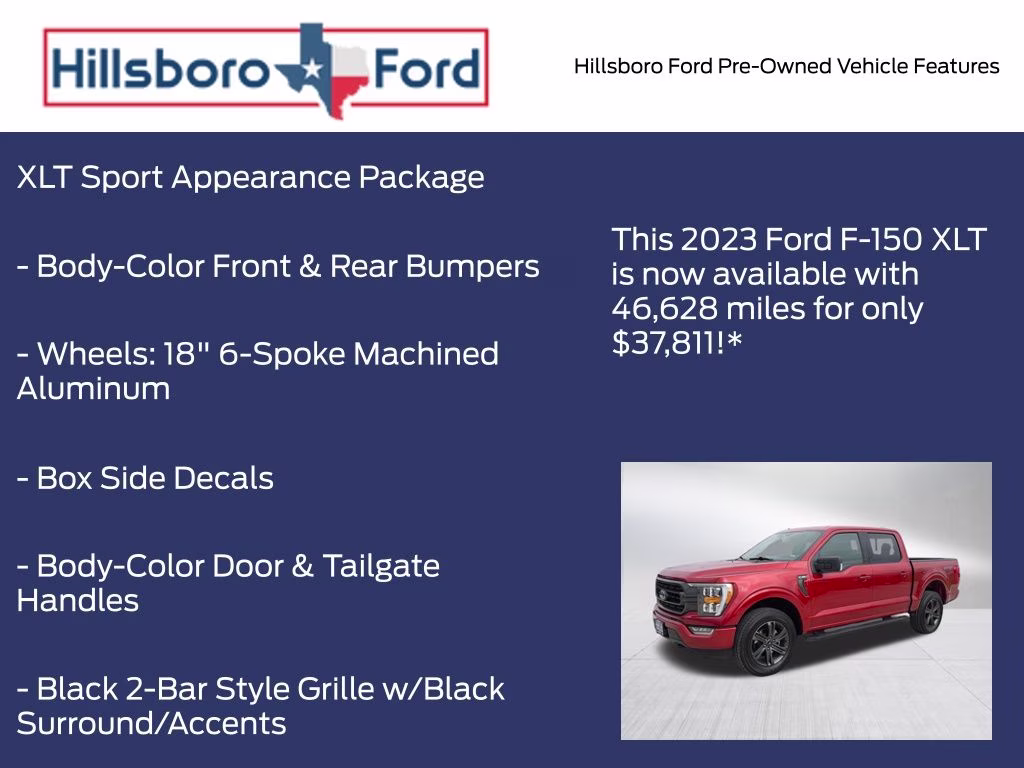 2023 Hot Pepper Red Metallic Tinted Clearcoat Ford F-150 XLT 4X4 Truck