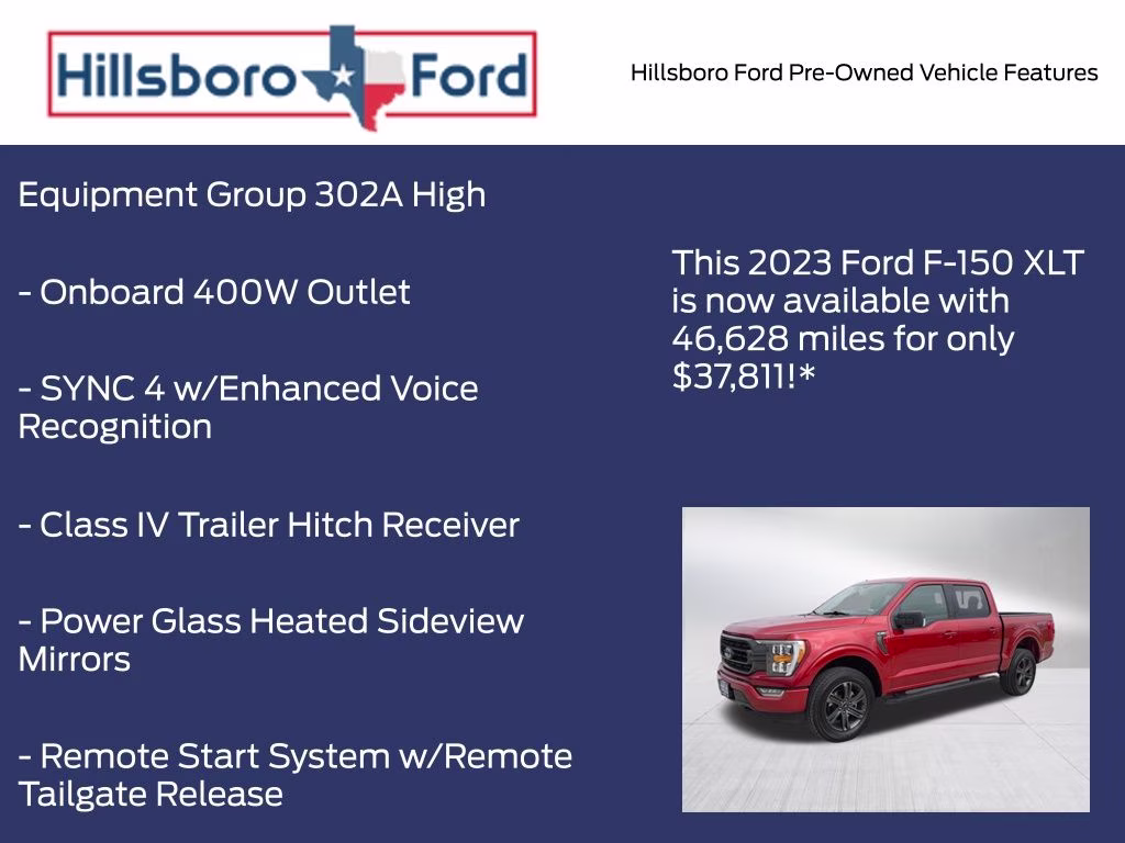 2023 Hot Pepper Red Metallic Tinted Clearcoat Ford F-150 XLT 4X4 Truck