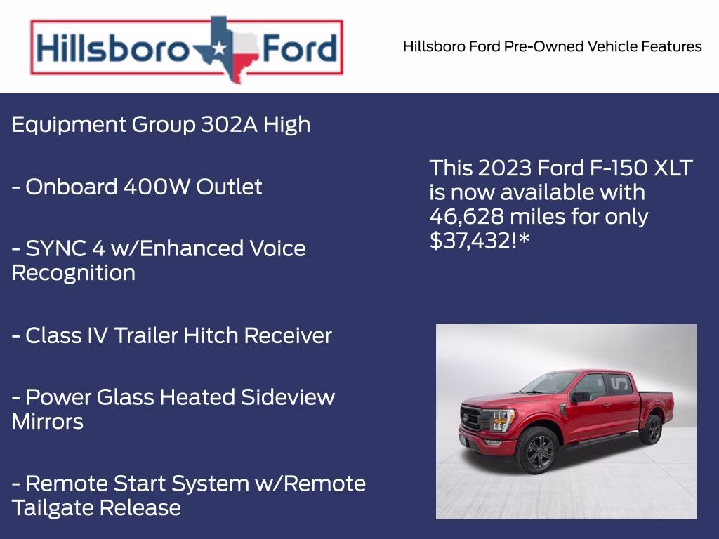 2023 Hot Pepper Red Metallic Tinted Clearcoat Ford F-150 XLT 4X4 Truck