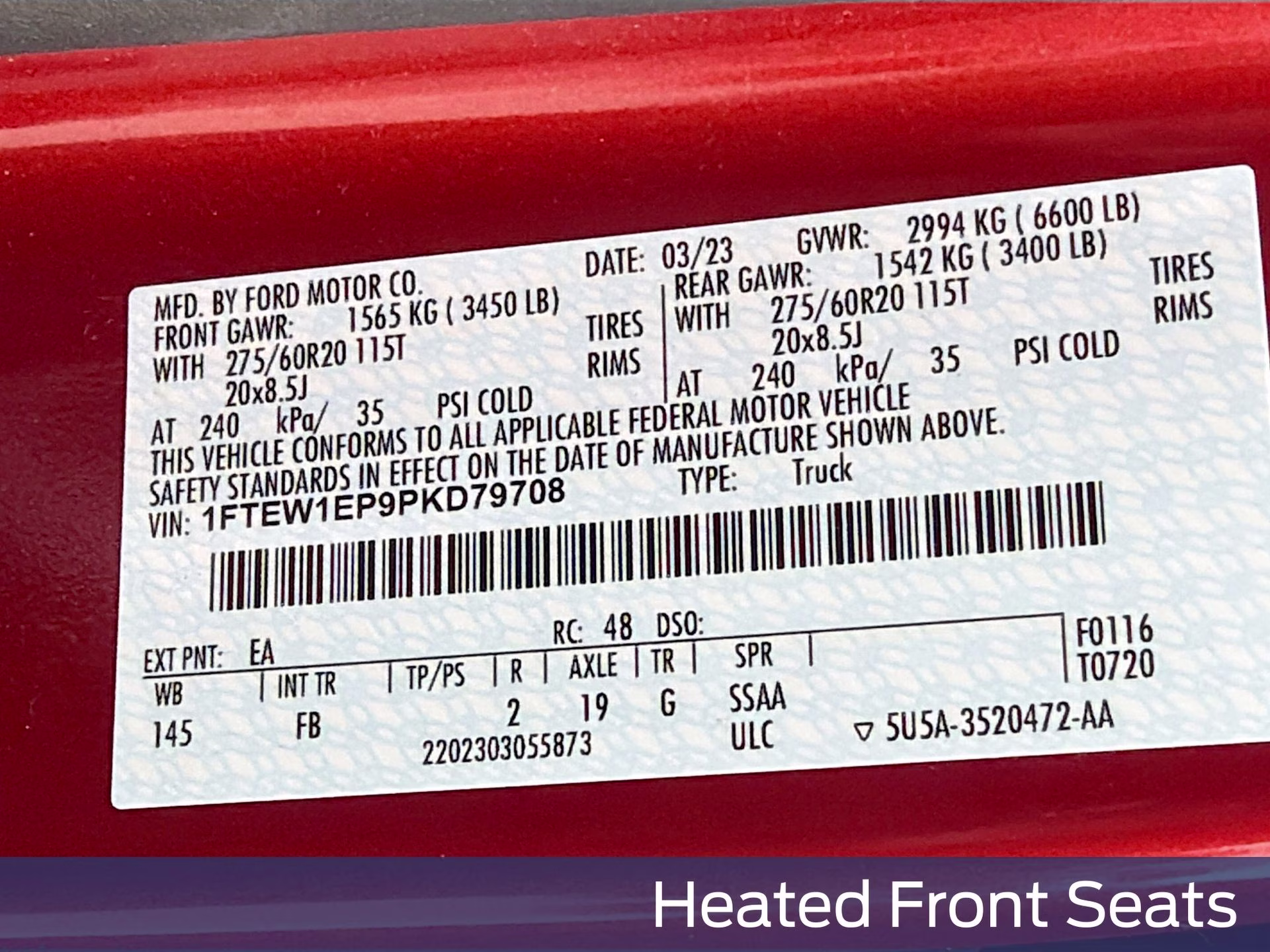 2023 Hot Pepper Red Metallic Tinted Clearcoat Ford F-150 XLT 4X4 Truck
