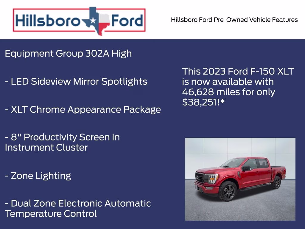 2023 Hot Pepper Red Metallic Tinted Clearcoat Ford F-150 XLT 4X4 Truck