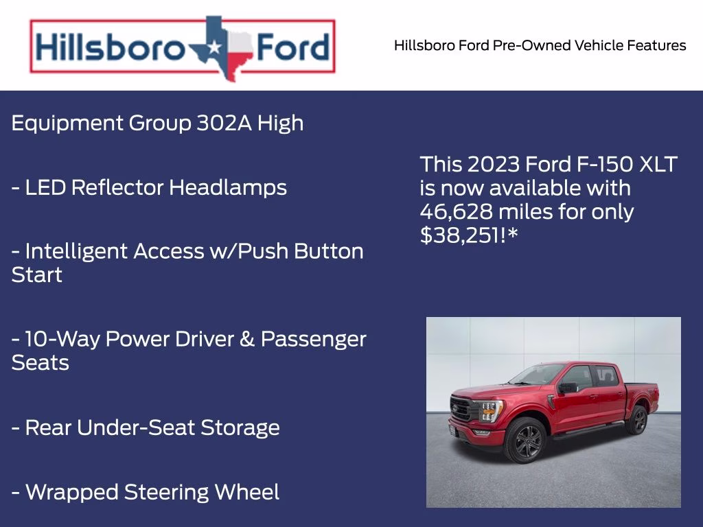 2023 Hot Pepper Red Metallic Tinted Clearcoat Ford F-150 XLT 4X4 Truck